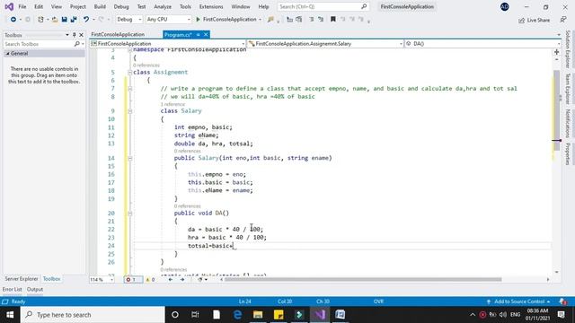 Program To Calculate Employee Salary using Constructor with C# смотреть онлайн