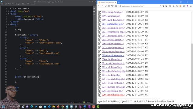 032 - PHP Multidimensional Array | PHP Tutorial for Beginners Full Course смотреть онлайн
