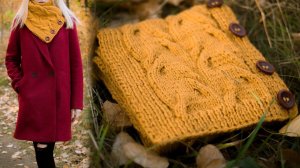 Мастер класс | Шарф - снуд спицами для начинающих | Вязание спицами