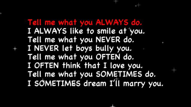 FREQUENCY ADVERBS SONG смотреть онлайн