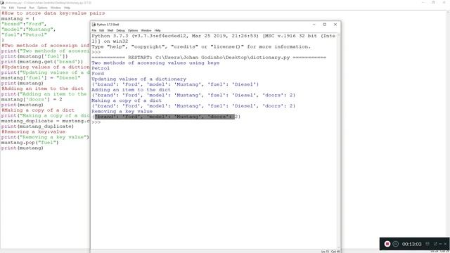 Python tutorial : Python Dictionaries for beginners смотреть онлайн