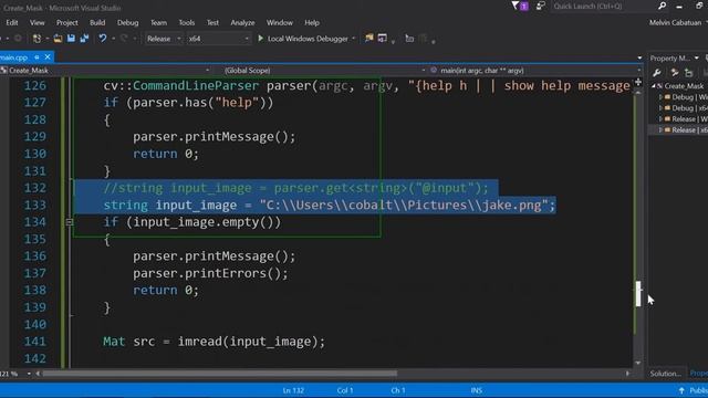 [OpenCV in Windows] Running create mask sample смотреть онлайн
