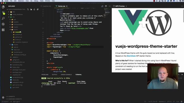 Vuejs Wordpress Theme Starter - Getting Started смотреть онлайн