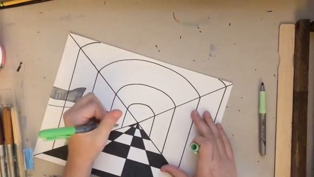 One Point Perspective Aquarium Drawing смотреть онлайн