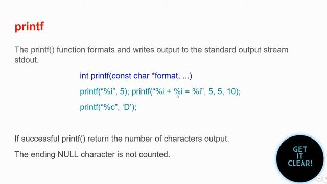 Types of print functions in C - printf fprintf sprintf puts putchar fputs vprintf vfprintf vsprintf смотреть онлайн