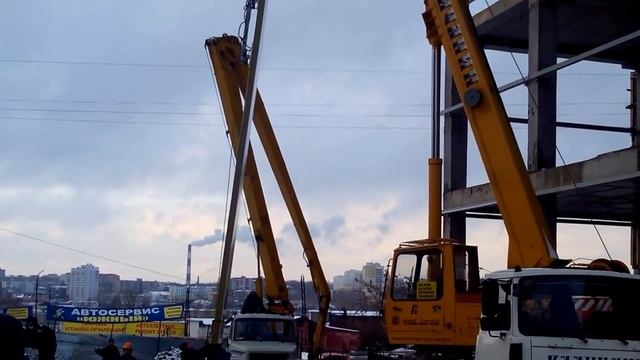 Вертикальный монтаж сэндвич-панелей 14,5 метров. ARLIFTER SP-4. смотреть онлайн