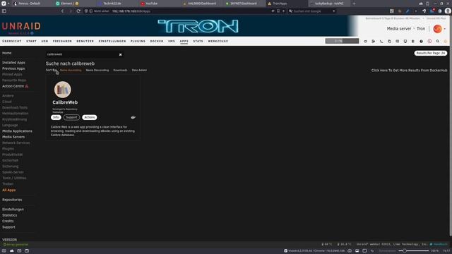 Unraid - Calibre-Web смотреть онлайн
