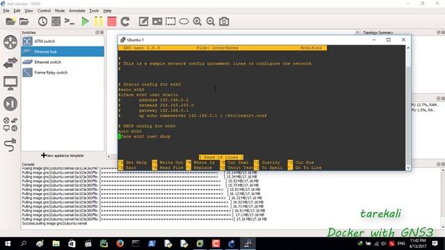 Docker ubuntu with GNS3 v2 смотреть онлайн