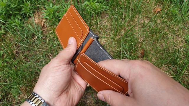 Money clip wallet. Кошелек с зажимом для купюр. Ручная работа. смотреть онлайн