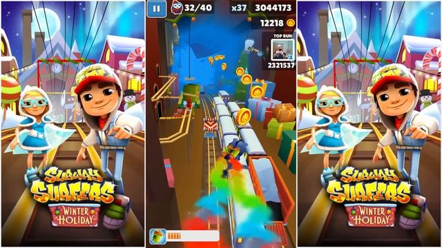 Subway Surfers World Record! Subway Surfers Winter Holiday New World New Characters Unlocked! смотреть онлайн