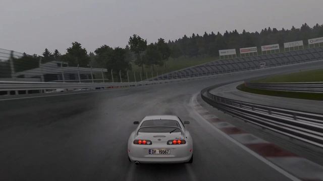Gran Turismo 7 - Toyota Supra A80 Mk4 with wet tyres gameplay смотреть онлайн
