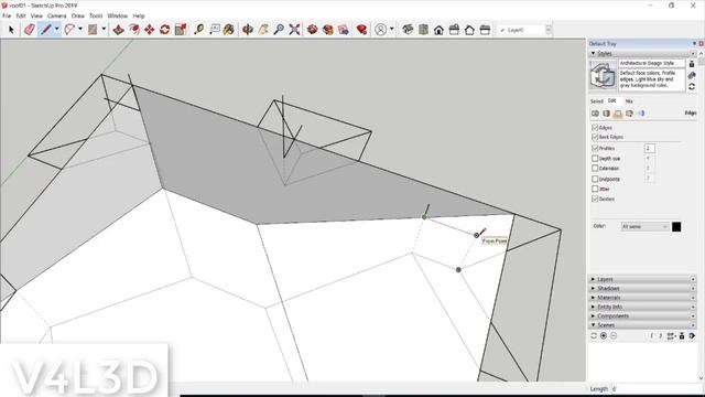 How to Convert AutoCAD 2D Roof shape to SketchUp 3D Systematically? смотреть онлайн