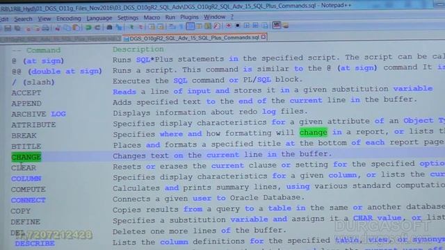 Oracle Tutorial || online training||Adv Sql | SQL Plus commands Part - 1 by basha смотреть онлайн