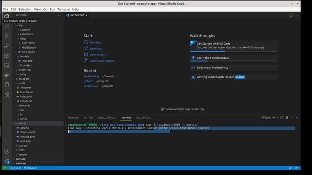 Быстрый старт проекта на фреймворке Laravel смотреть онлайн