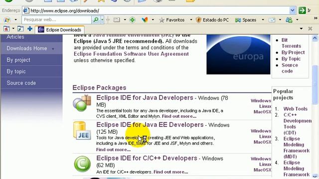 aula 130 java ee Baixando o Eclipse смотреть онлайн
