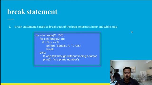 20 break statement in Python смотреть онлайн
