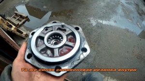 Самодельное уплотнительное кольцо на крышке усилителя руля Volvo FH FM Вольво ФШ ГУР замена сальник