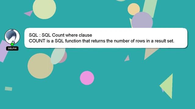 SQL : SQL Count where clause смотреть онлайн