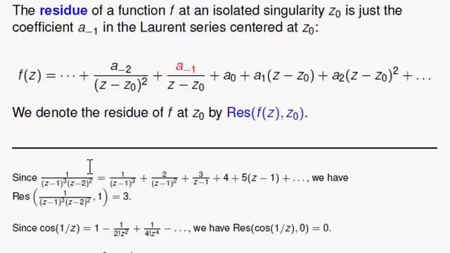 The Residue Theorem: an introduction смотреть онлайн
