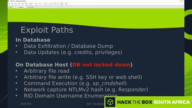 0x07 - SQL Injection смотреть онлайн
