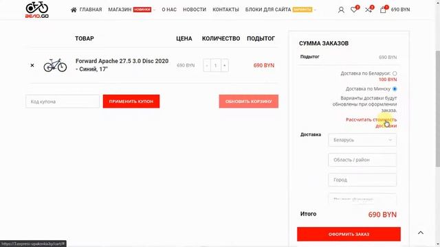 Разработка интернет магазинов (Велосипеды) смотреть онлайн