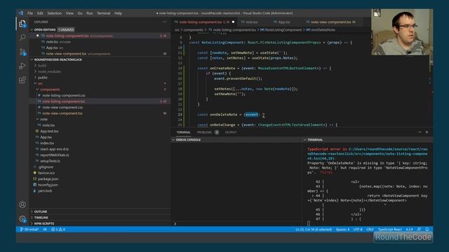 React TypeScript: onClick and onMouseOver event handling (includes useState hook) смотреть онлайн