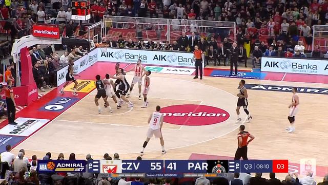 AdmiralBet ABA League 2023/24 HL, R18: Crvena zvezda Meridianbet - Partizan Mozzart Bet (28.1.2024) смотреть онлайн