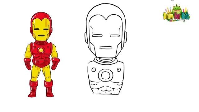 How To Draw and Coloring Iron Man Comics |Classic easy step by step ~ for kids смотреть онлайн