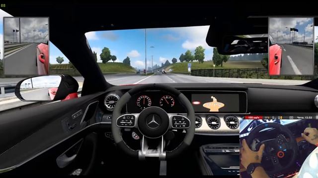 Mercedes AMG GT63 Euro Truck Simulator 2 Logitech g29 смотреть онлайн