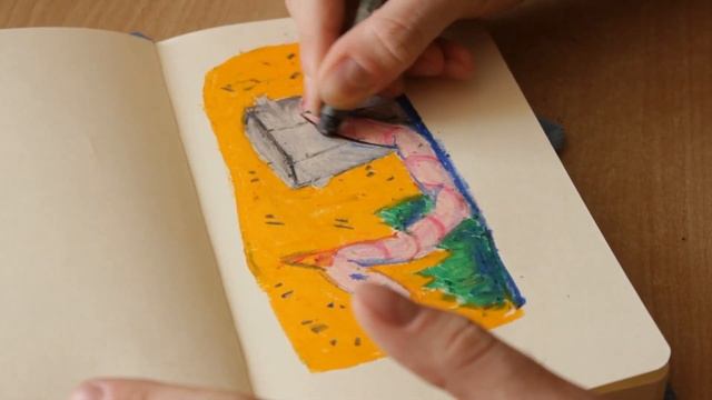 ИСПОРЧЕННАЯ МАСЛЯНАЯ ПАСТЕЛЬ :( Рисую в скетчбуке смотреть онлайн