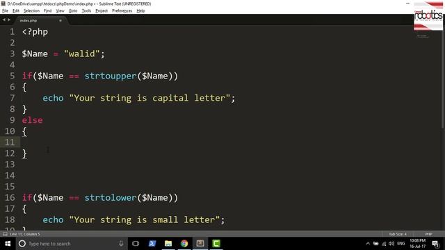 PHP Course - 10 - Conditional Statement смотреть онлайн