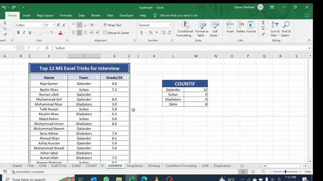 Top 12 MS Excel Tips For Interview In Hindi/Urdu | Excel Interview Tips And Tricks