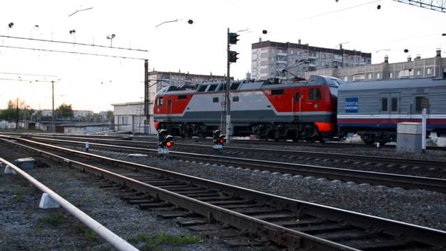 Электровоз ЭП2К-108 с поездом Иркутск - Кисловодск смотреть онлайн