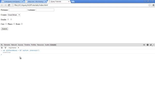 JQuery Tutorial - jquery selectors - select checked checkbox elements смотреть онлайн