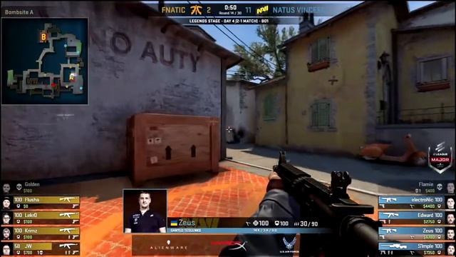 NAVI НА ХАРАКТЕРЕ РВУТ КОМАНДУ FNATIC И ПРОХОДЯТ В ПЛЕЙ ОФФ | ELEAGUE MAJOR 2018 | смотреть онлайн