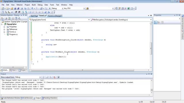 C# Zigzag Cipher ( Encryption / Decryption) смотреть онлайн
