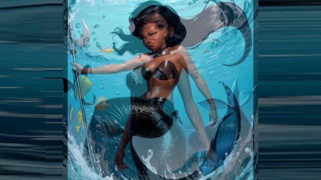 Ariel The Little Mermaid, modern Disney version. Fish, Fantasy Drawing AI, Neural Network Fanart. смотреть онлайн
