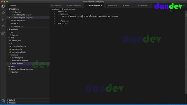 Single Page Application SPA with jQuery Routing |dandev смотреть онлайн