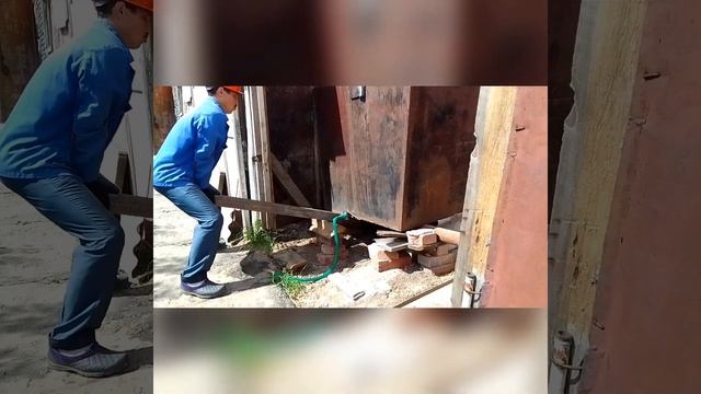 ПОДНЯТИЕ РЫЧАГОМ ТЯЖЕЛОЙ МЕТАЛЛИЧЕСКОЙ ЁМКОСТИ!!! смотреть онлайн