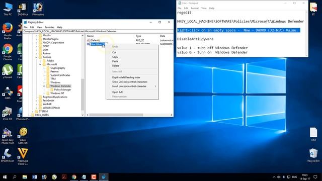 How to Turn Off / Turn On Windows Defender in Windows 10 смотреть онлайн