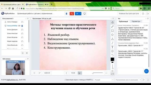 Вебинар «Организация работы с детьми с ограниченными возможностями здоровья...» смотреть онлайн