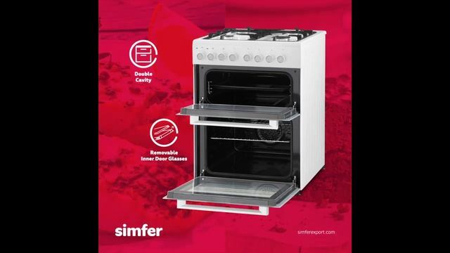 Обзор газовой плиты Simfer F66HW45016 с двумя электрическими духовками смотреть онлайн