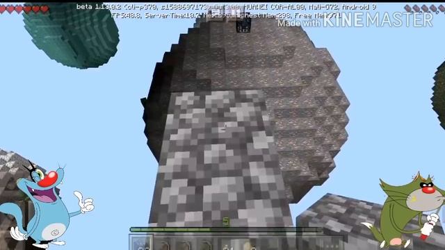 Oggy went to iron ore planet | Exploring 3rd planet in skyblock planet смотреть онлайн