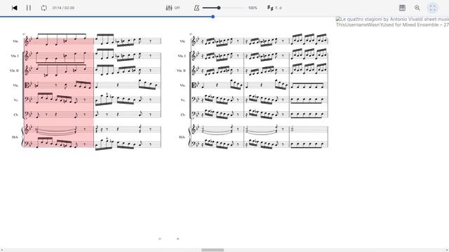 Summer Storm Concerto No 2 - Antonio Vivaldi - Best Sheet Music