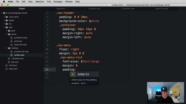 85.  Final Project Styling our Navbar with Sass - Full stack web development Tutorial Course смотреть онлайн