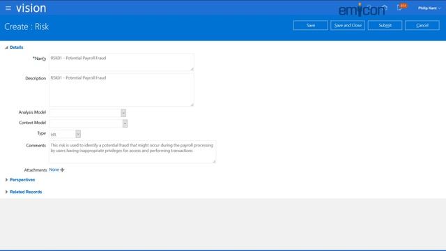 Oracle Risk Management Cloud - Risk Creation смотреть онлайн
