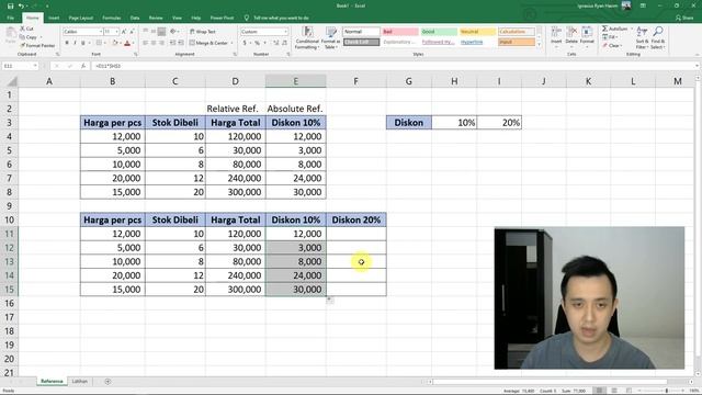 Memahami Absolute Reference - Fungsi Absolut F4 | Tutorial Excel Pemula - ignasiusryan смотреть онлайн