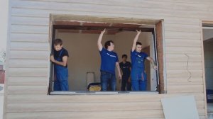 Панорамные подъемно-раздвижные алюминиевые окна ALUTECH ALT GS106 Установка конструкции остекления