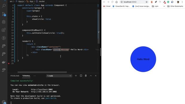 Animated Circle using React Js смотреть онлайн