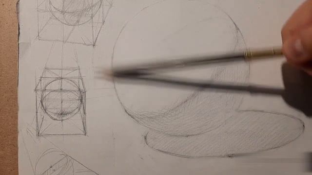 Как нарисовать шар поэтапно. Рисунок шара карандашом. смотреть онлайн